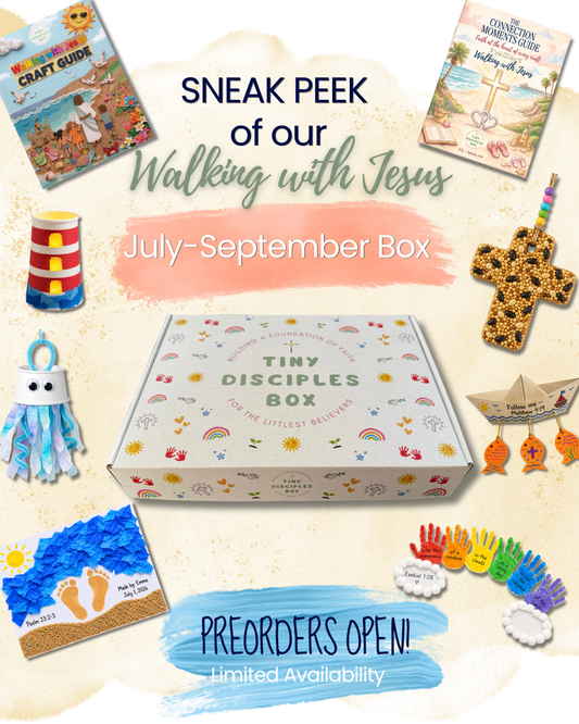 July-September Quarterly Box • Walking with Jesus • One Time Purchase at $128.99 or Subscribe for only $33/month (billed quarterly at $99)